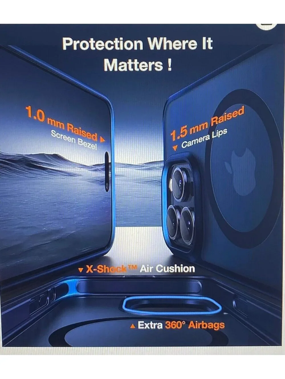 Torras Upgraded Magnetic and Stand Case for iPhone 15 Pro Max Blue